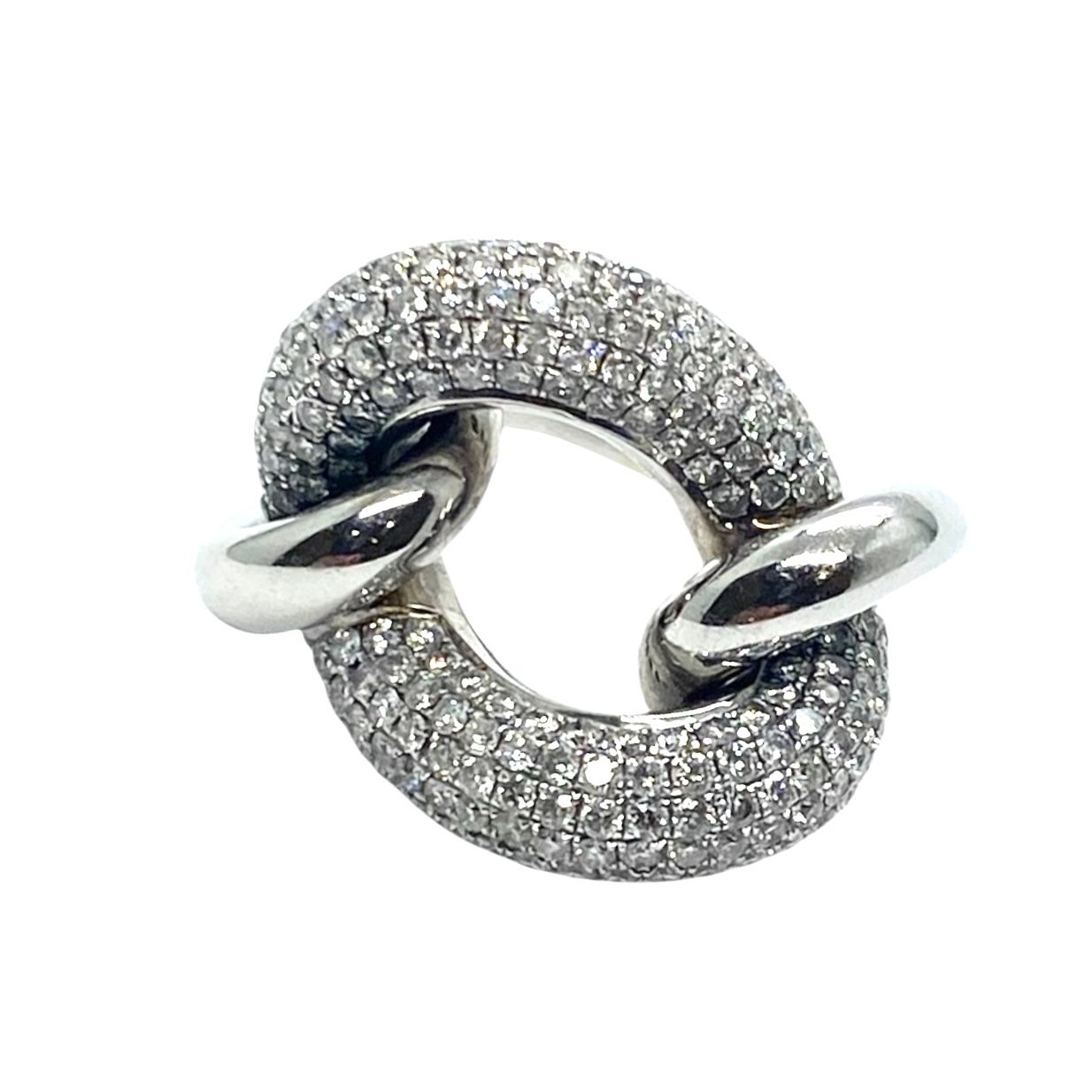 In Fashion 18K White Gold and Diamond Ring