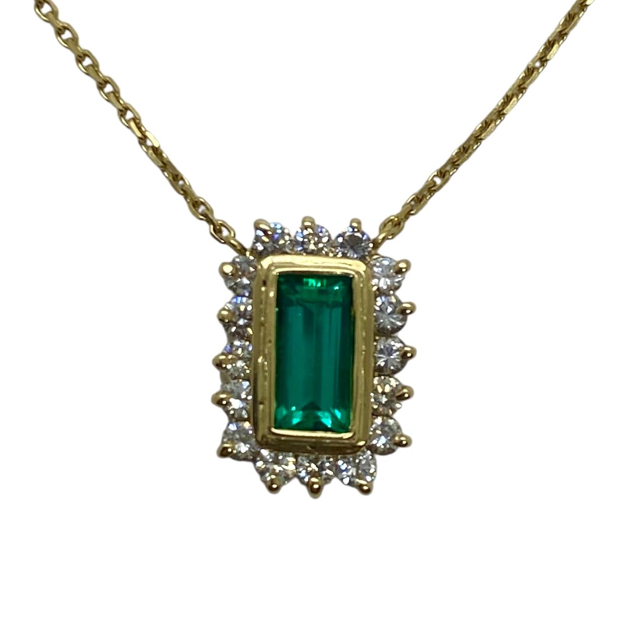 Fine Emerald and Diamond Necklace