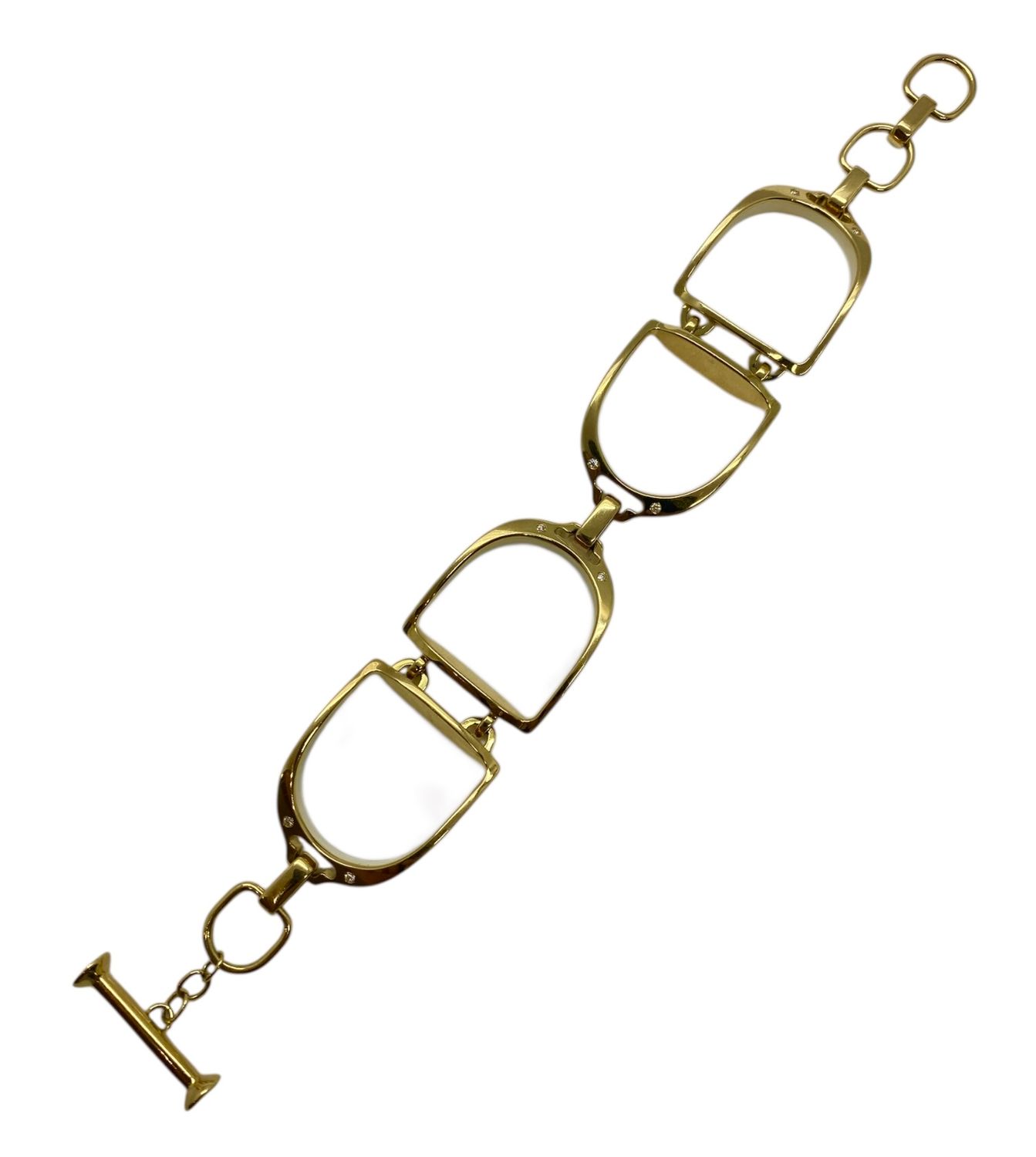 Roberto Coin  Enamel and Diamond Bracelet in Yellow Gold