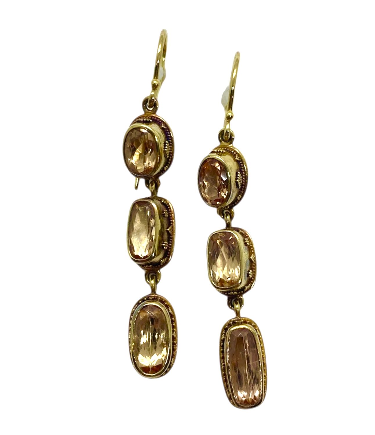 Estate Luna Felix Morganite Earrings