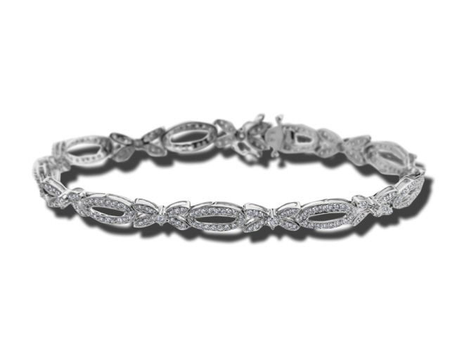 18K White Gold and Diamond Bracelet