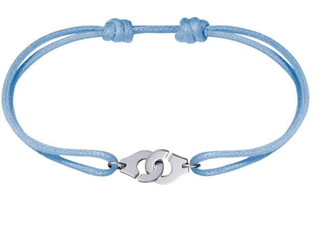 18K W/G BABY MENOTTES BRACELET LIGHT BLUE CHORD