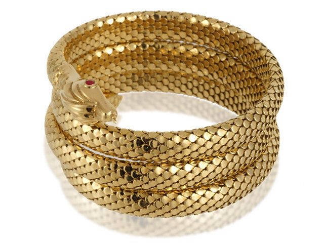 18K Yellow Gold Snake Bracelet
