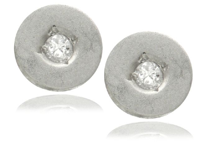 PLATINUM STUD DIAMOND EARRINGS .05 CTS