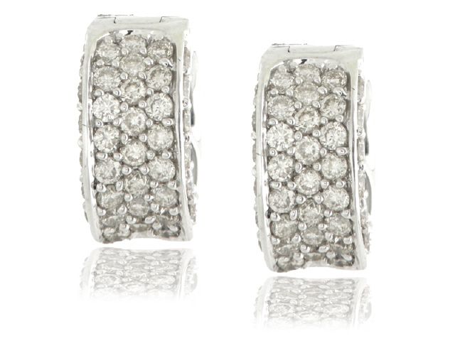 18k w/g Diamond .98ct Earrings