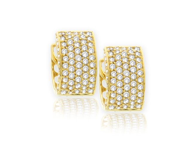18K Y/G DIAMOND 1.71CT EARRING