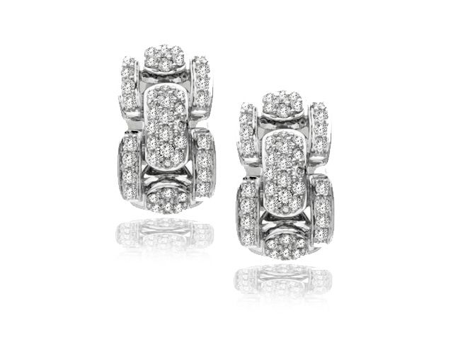 18k w/g Dia 2.13ct Earr