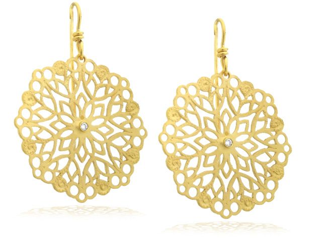 14k y/g Diamond earrings