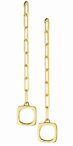 18K Y/G IMPRESSION EARRINGS