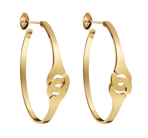 18K Y/G Menottes Dinh Van R7 Hoops