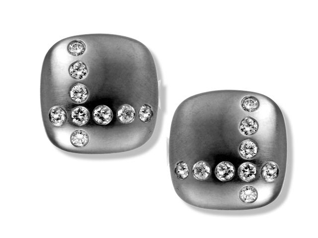 18K White Gold Diamond Earrings