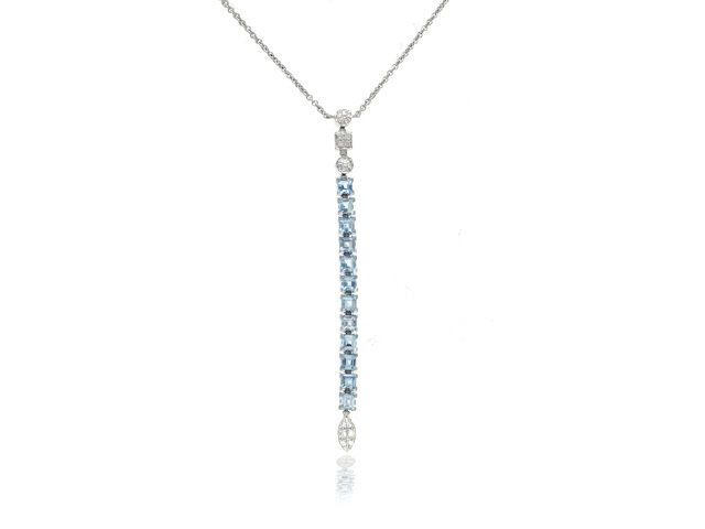 18KW BLUE TOPAZ DANGLE NL
