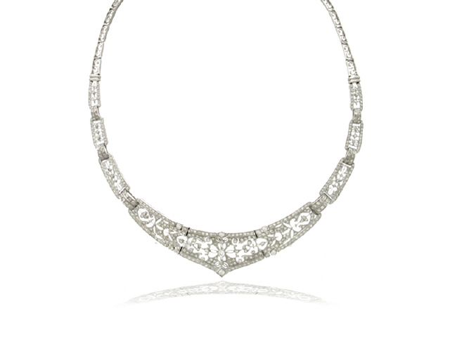 18KW DIA..3.58CT NECKLACE