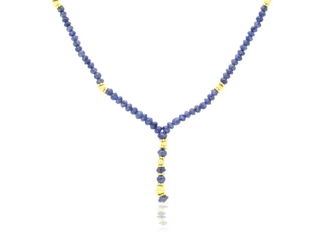 18KY BSAPP..90CT STRAND NECKLACE