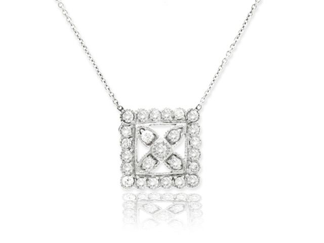 14k w/g diamond pendant