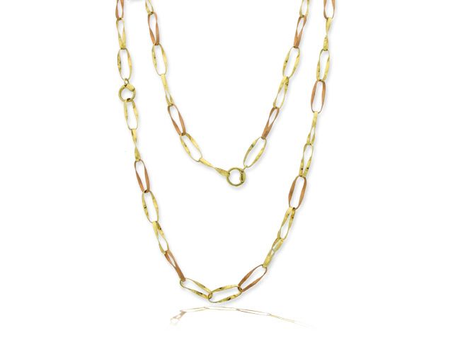 14ky/r Chain link Necklace 25.50gr