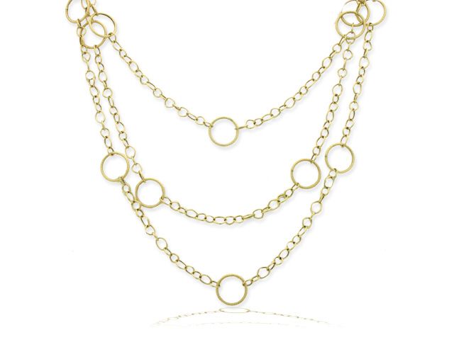 14k Y/G 50" CIRCLE NECKLACE