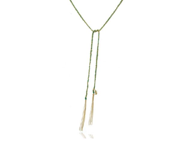 18k y/g lt. green balance lucky necklace