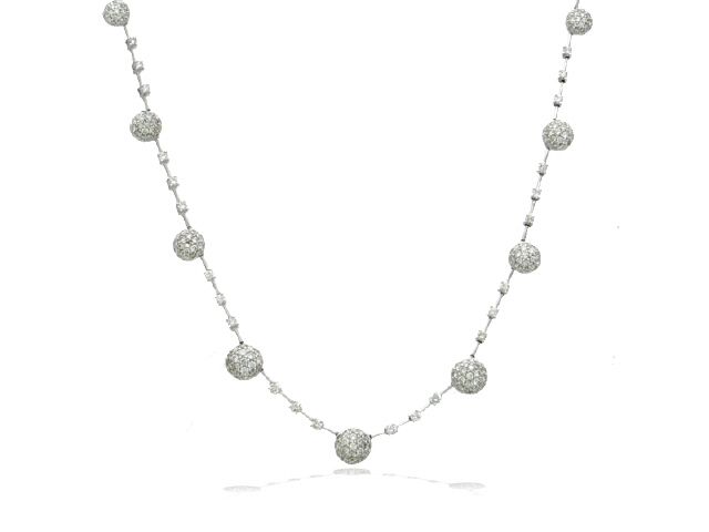 18K WHITE GOLD DIAMOND NECKLACE