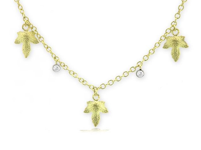 14K Y/G DIAMOND NECKLACE