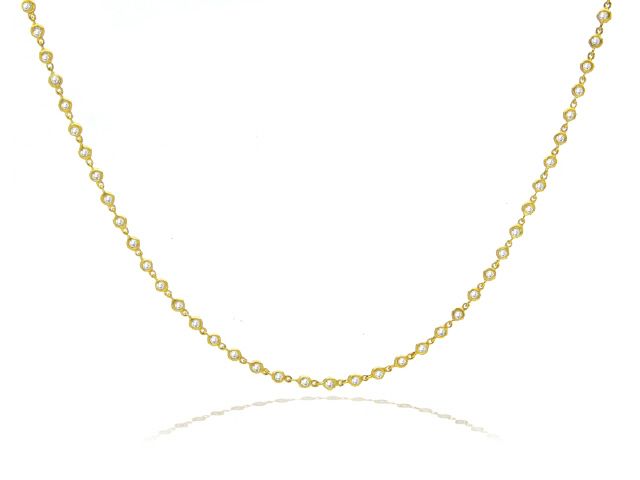 18K Y/G DIAMONDS BY THE YARD NECKLACE