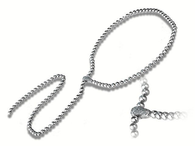 18K White Gold Cartier Perle de Diamantes Necklace