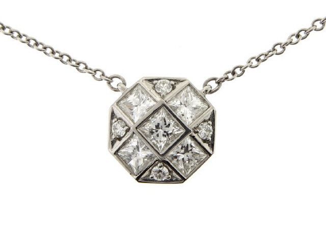 Platinum Tiffany & Co. Mosaic Diamond Necklace