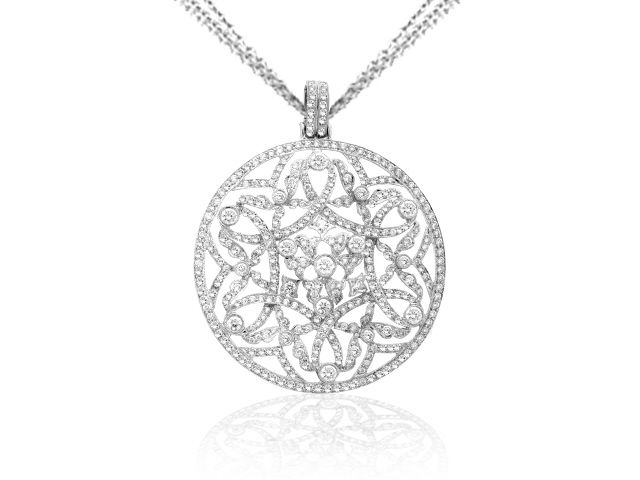 18K W/G DIAMOND PENDANT