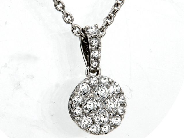 Diamond Pendant set in 18K White Gold