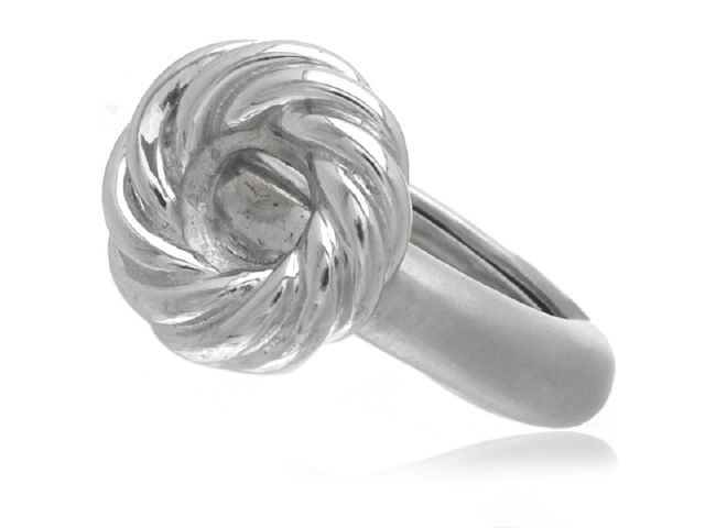 18K W GOLD BAND RING SEMI-MOUNT