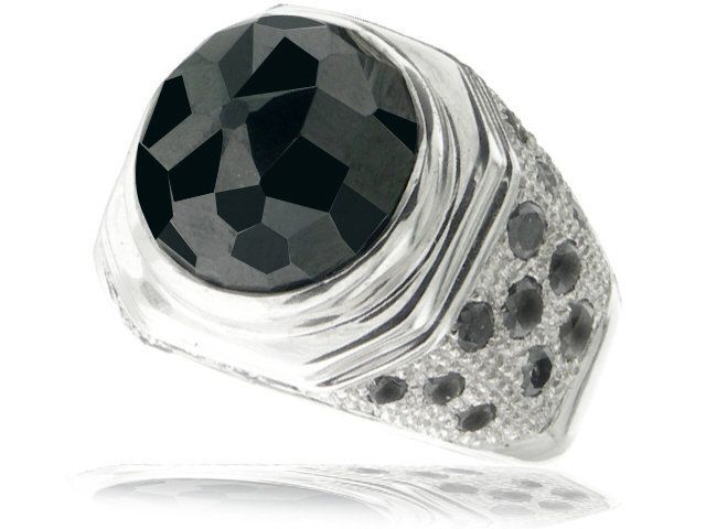 18K White gold BLACK DIAMOND RING