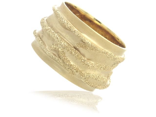 14k y/g Wide gold band