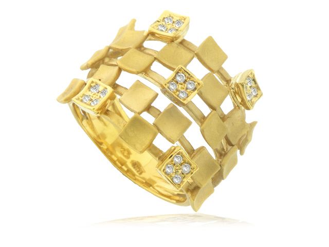 14k y/g diamond & gold ring