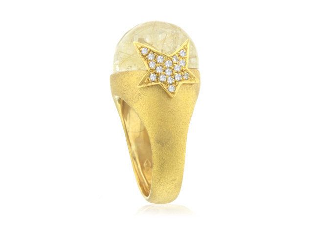 14k rutilated quartz ring