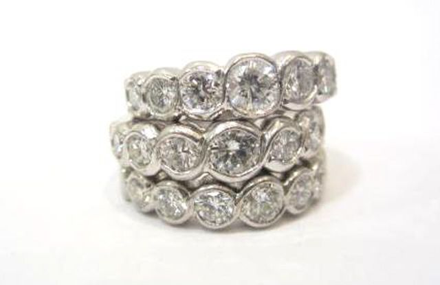 Diamond 3-Ring Set in 18K White Gold