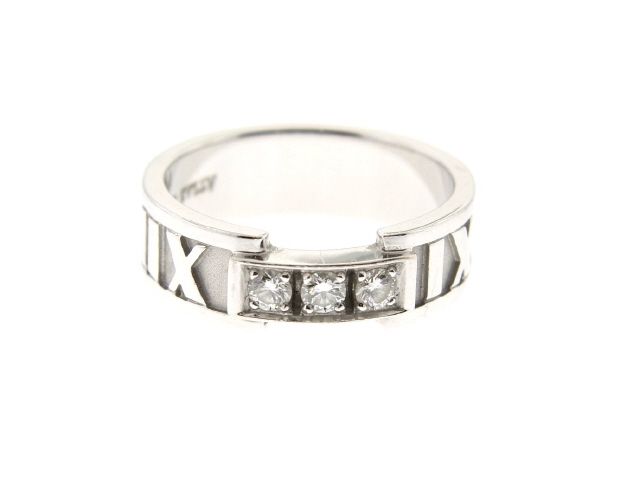 18K White Gold Tiffany & Co. Atlas Diamond Ring