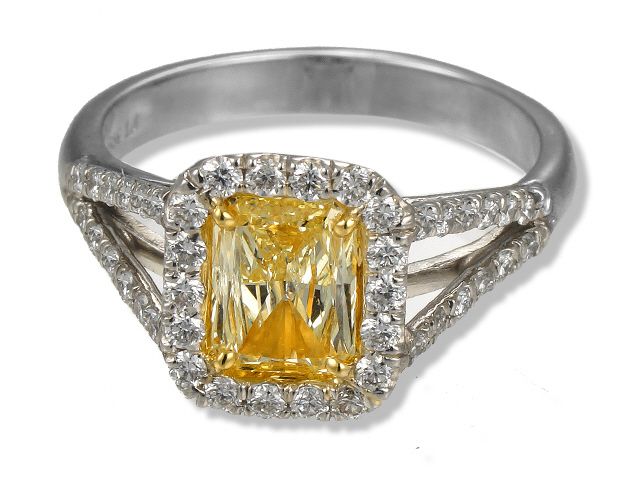 Platinum and 18K Yellow Gold Diamond Ring
