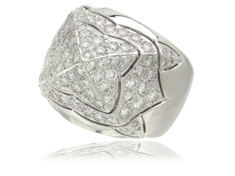 Dome style Gold and Diamond Ring