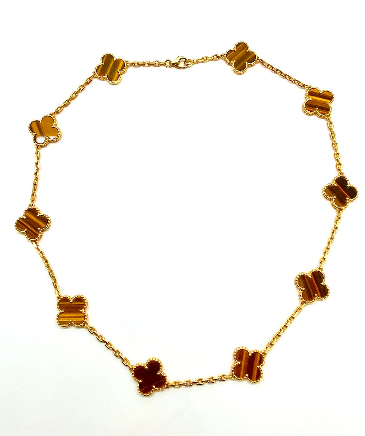 VC&A Alhambra Gold and Tiger Eye Necklace