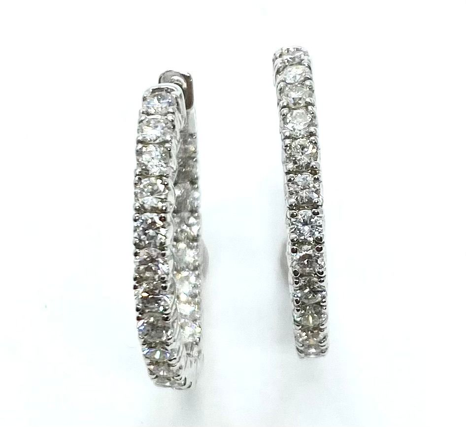 Diamond Hoop Earrings