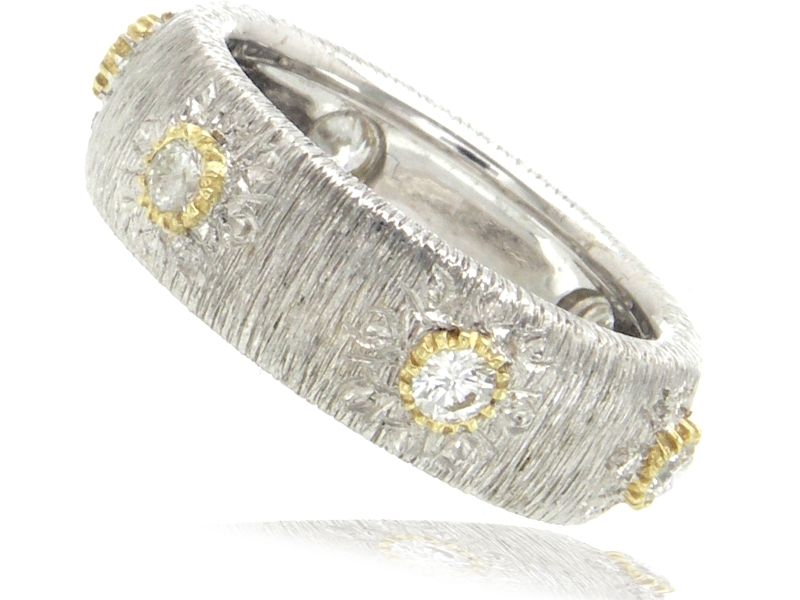 Buccellati style Gold and Diamond Ring