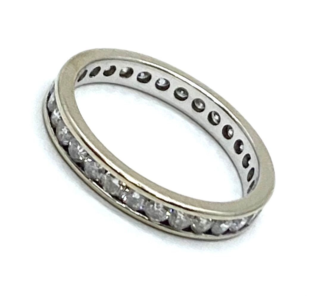 Estate White Gold and Diamond Band Ring