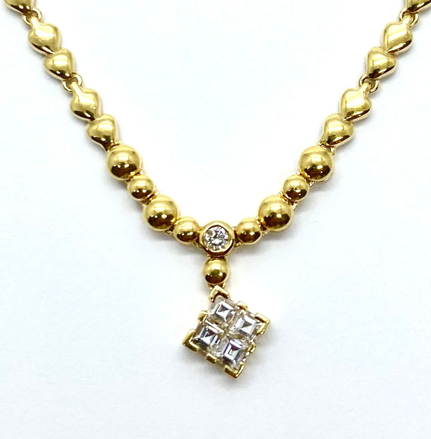 Bead Diamond Necklace