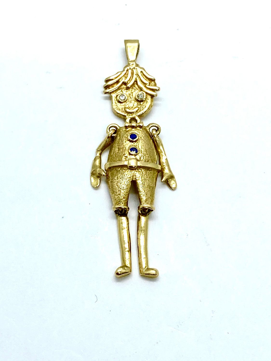 Child Pendant in Gold and Diamonds