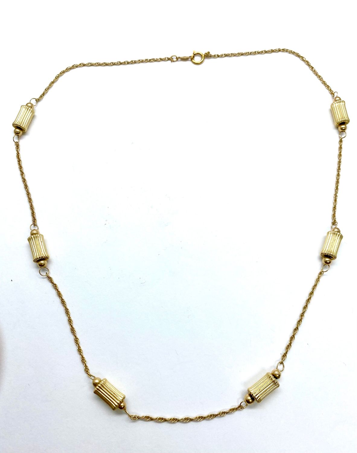 Estate Gold Tube section Necklace