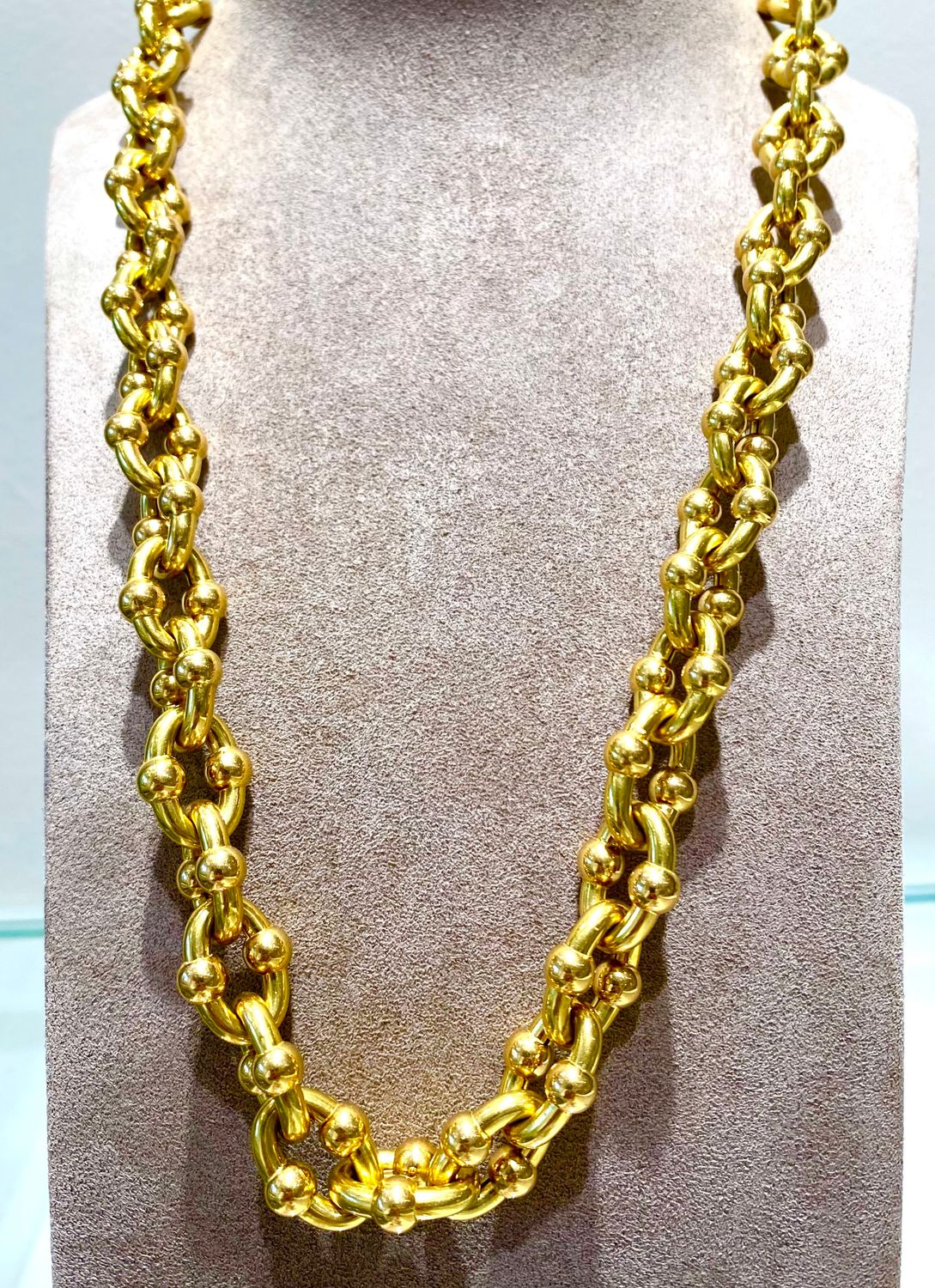 Heavy Solid Gold link Necklace