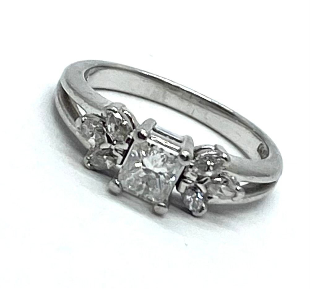Princess cut and marquise Diamond Ring