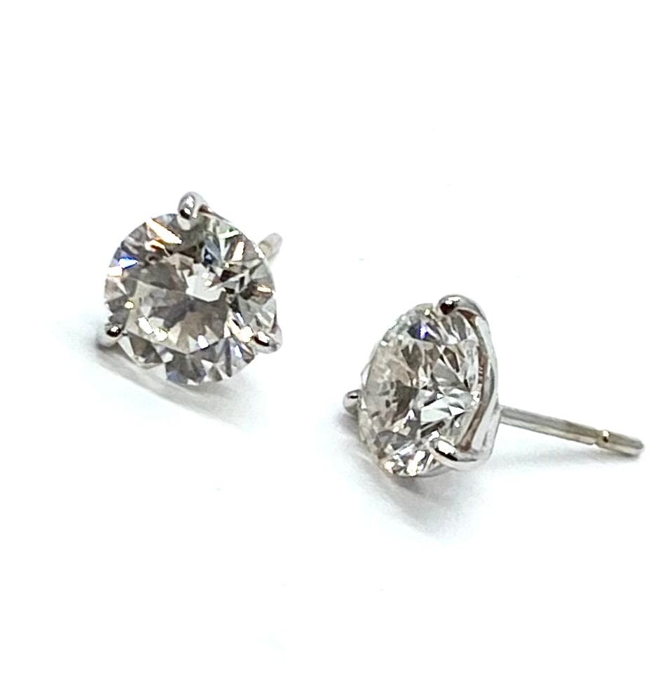GIA perfectly matched 4.00cts Diamond Stud Earrings