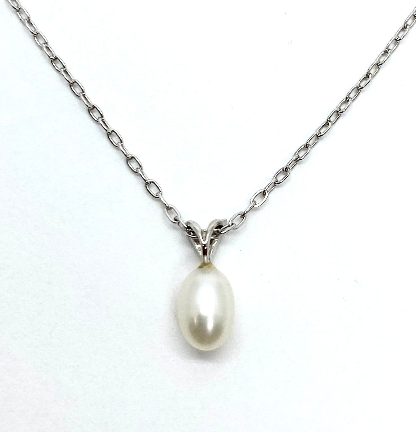 Baby Pearl and Diamond Necklace