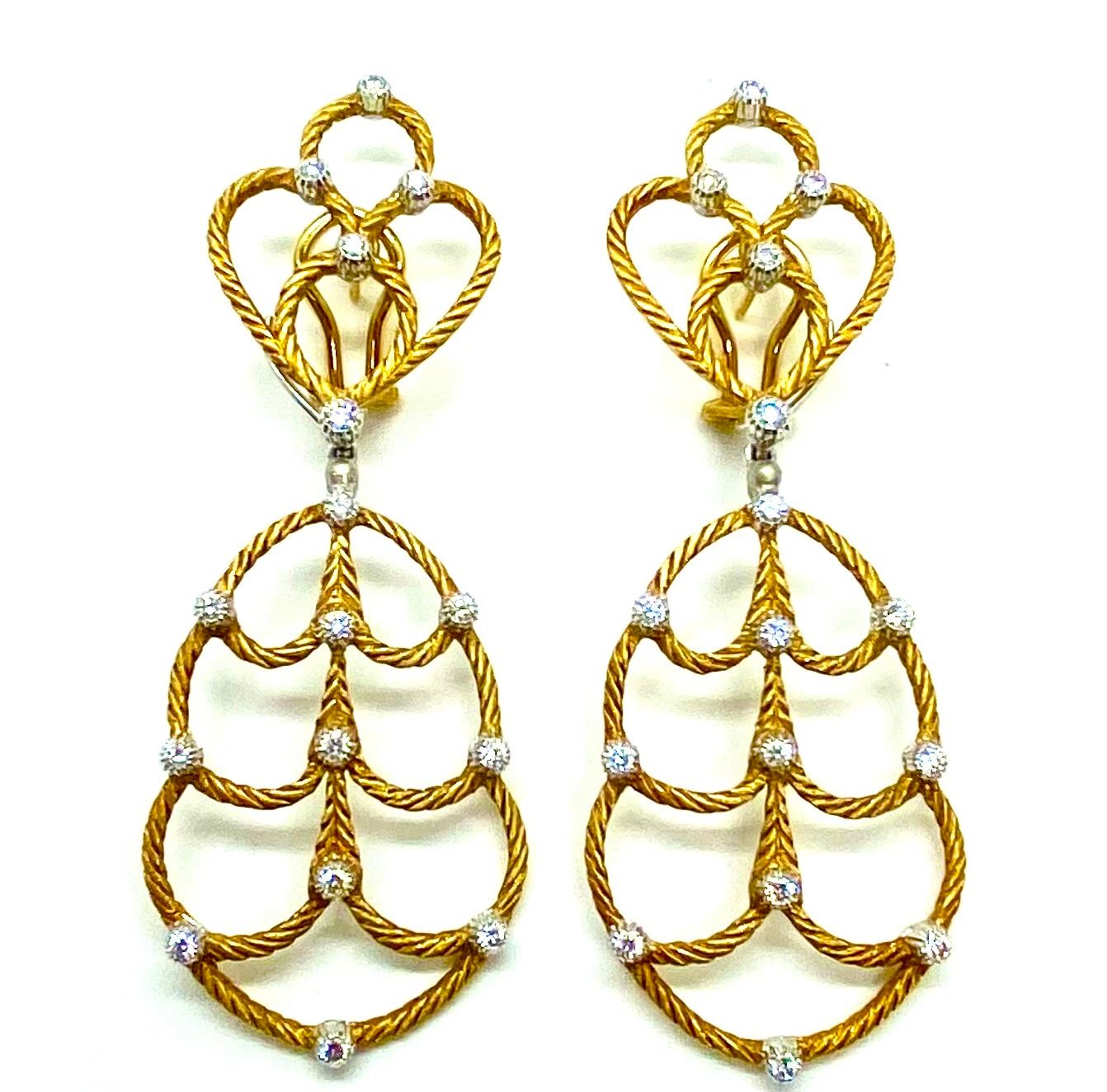 Buccellati Quatrefoil Diamond Earrings
